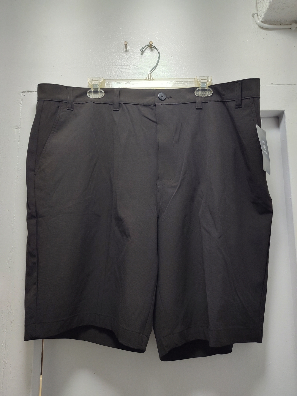 PGA Tour Men's Dark Charcoal Flat-Front Golf Shorts